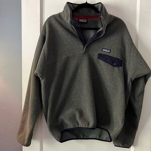Gray Patagonia Fleece 3/4 Pullover